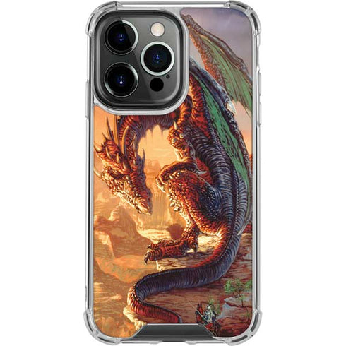 Bravery Misplaced Dragon and Knight by Ed Beard Jr iPhone 16 Pro Clear Case